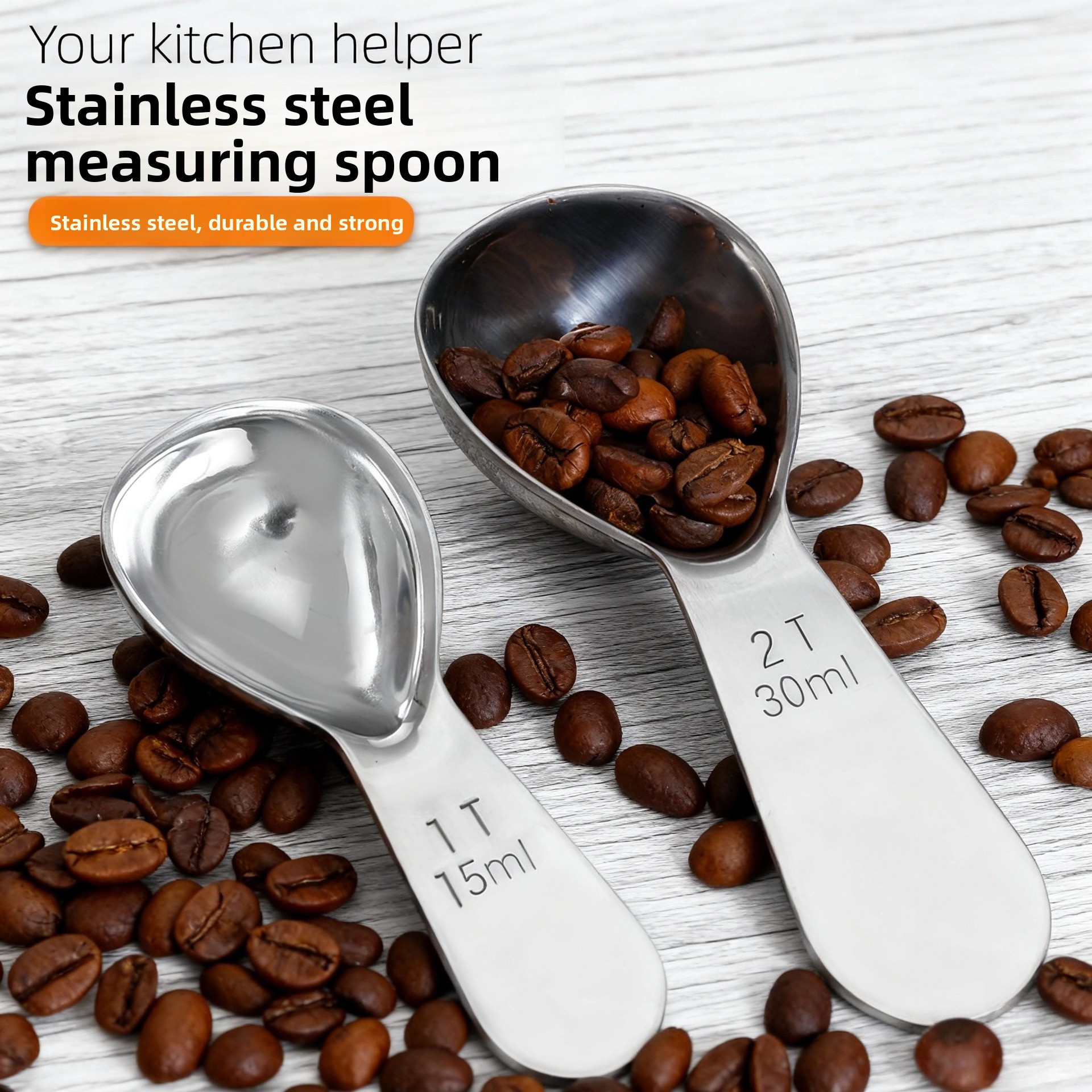 Tea Coffee Utensils - Thickened Stainless Steel Coffee Spoon 15ml