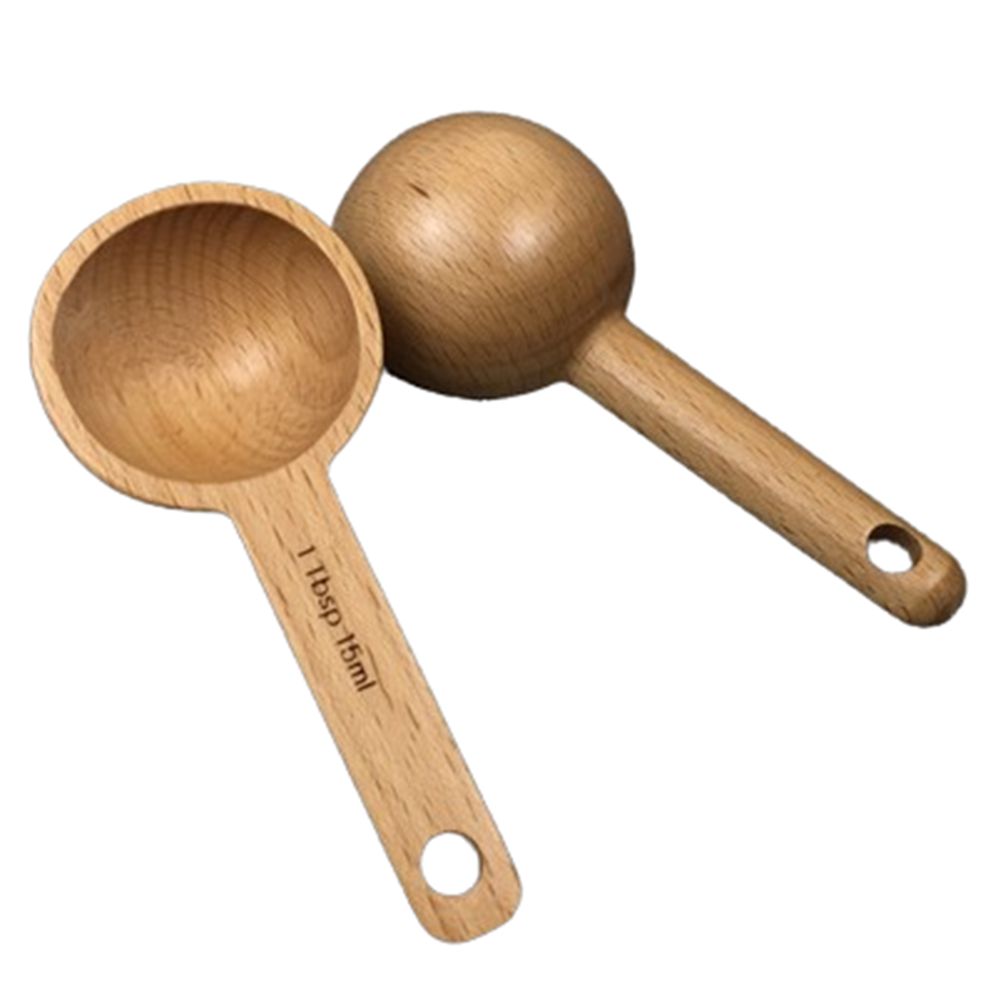 Coffee Tea Beans - Portable Tablespoon Measuring Spoon Walnut Wooden