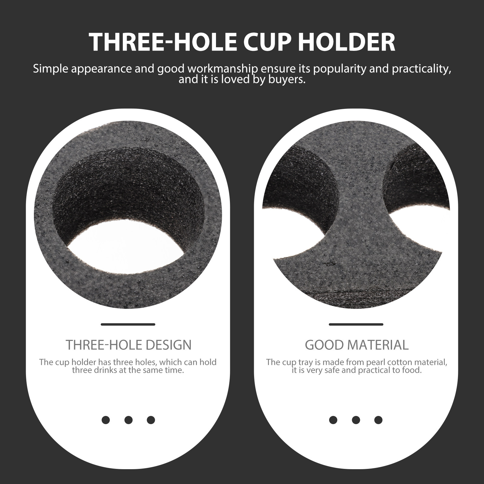 Coffee Tea Cups - 2Pcs Convenient Cup Tray 3-Slot Drink