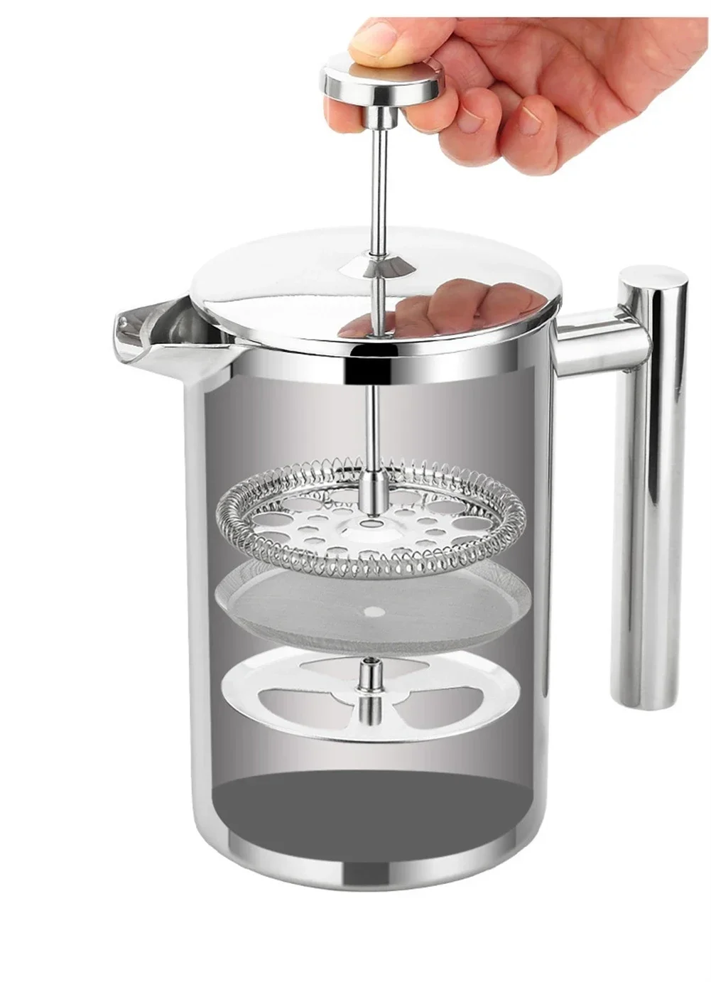 4 Pcs Stainless Steel French P – обзор и цена French Press Glass