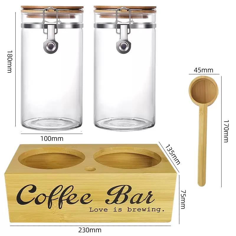 Coffee Storage Jars 2 Pack wit – обзор и цена Coffee Tea Beans