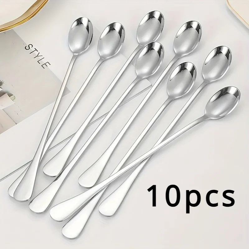 Stainless Steel 1/10pcs Long H – обзор и цена Tea Coffee Utensils