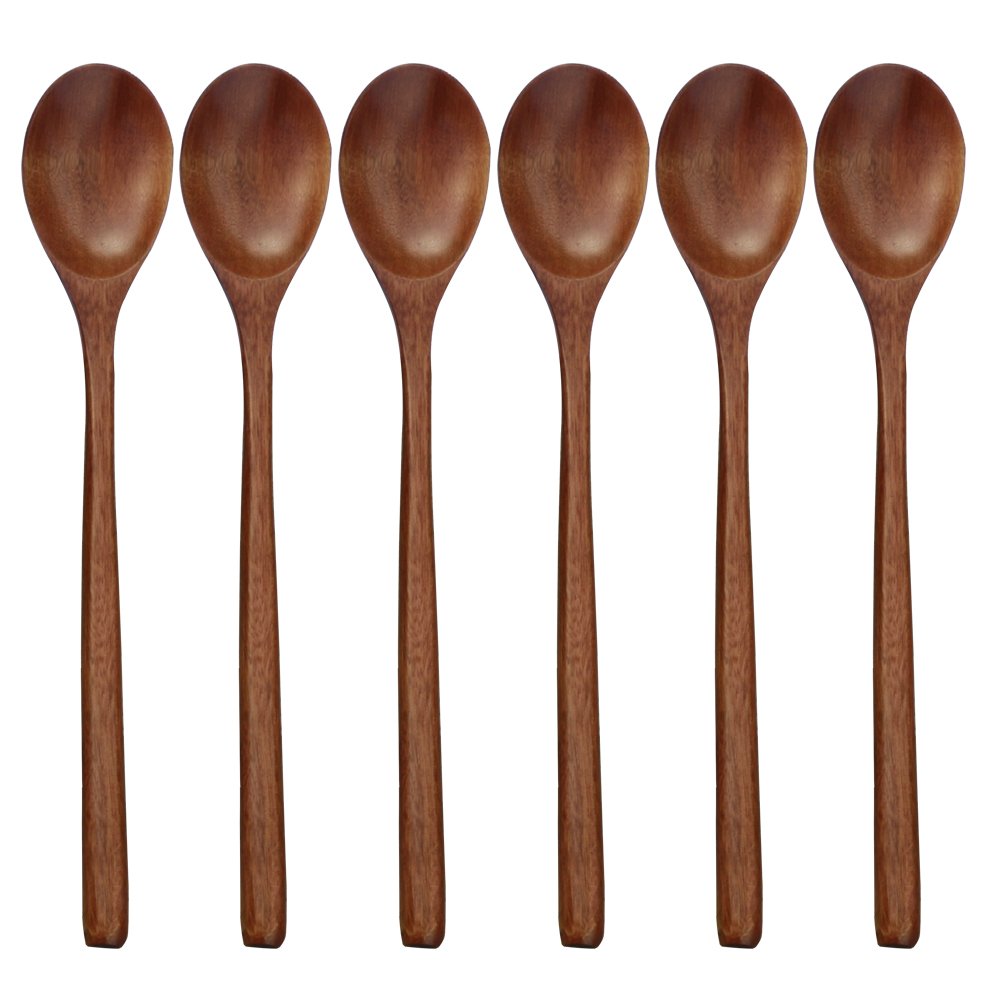 6pcs Wooden Spoon Tableware Ki – обзор и цена Tea Coffee Utensils