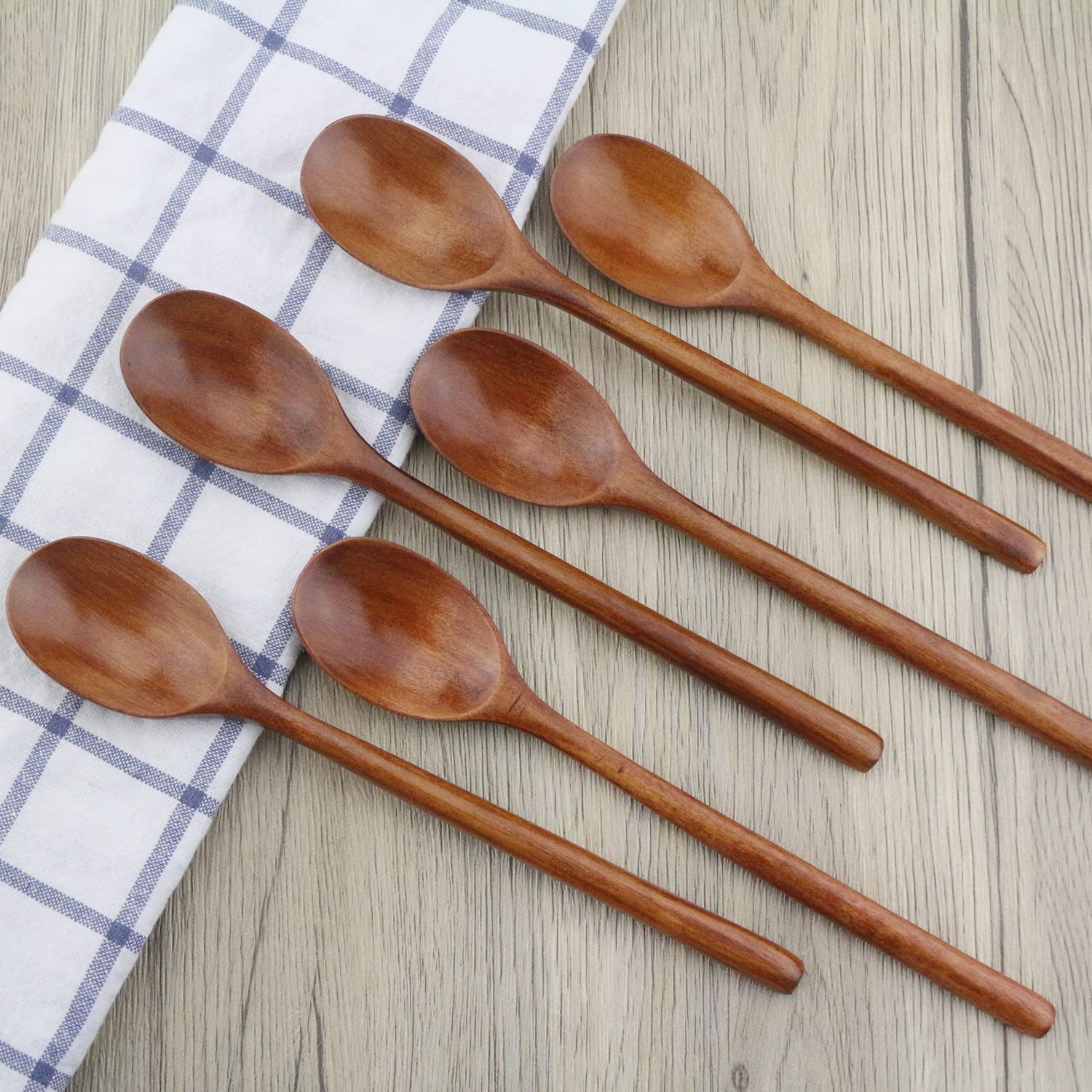 6pcs Wooden Spoon Tableware Ki – обзор и цена Tea Coffee Utensils