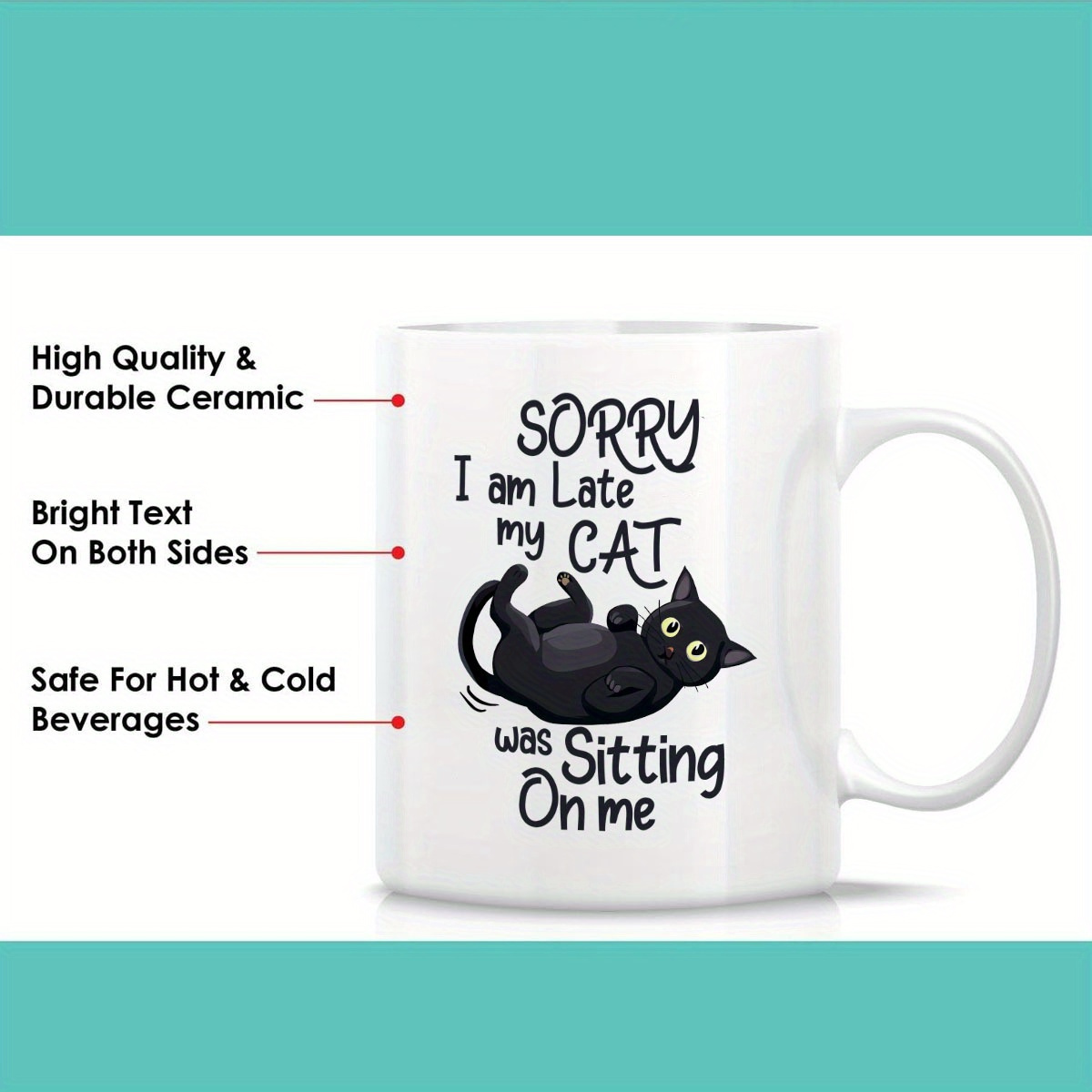 1 Funny Cat Shaped Ceramic Mug – обзор и цена Coffee Tea With Me