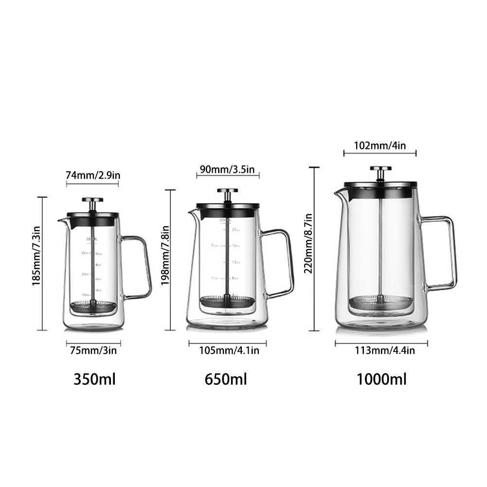 Double Layers French Press Pot – обзор и цена French Press Glass